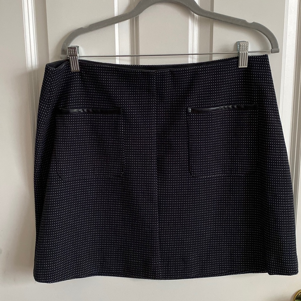 Elle Black Skirt with small white polka dots